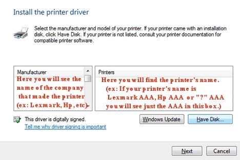Windows Vista 64 Bit Compatible Printers