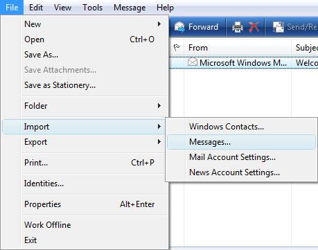 Windows Vista En Outlook Express