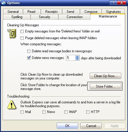 Windows Mail Store Folder Vista