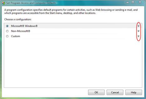 setting defaults for files on pc