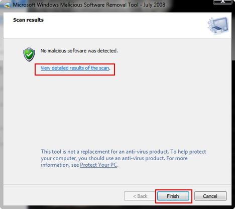 using the microsoft malicious software removal tool