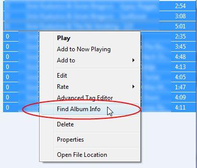 windows media player update album info for all songs