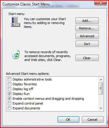 turn off classic start menu windows 10