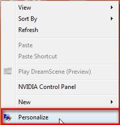 Personalize Desktop